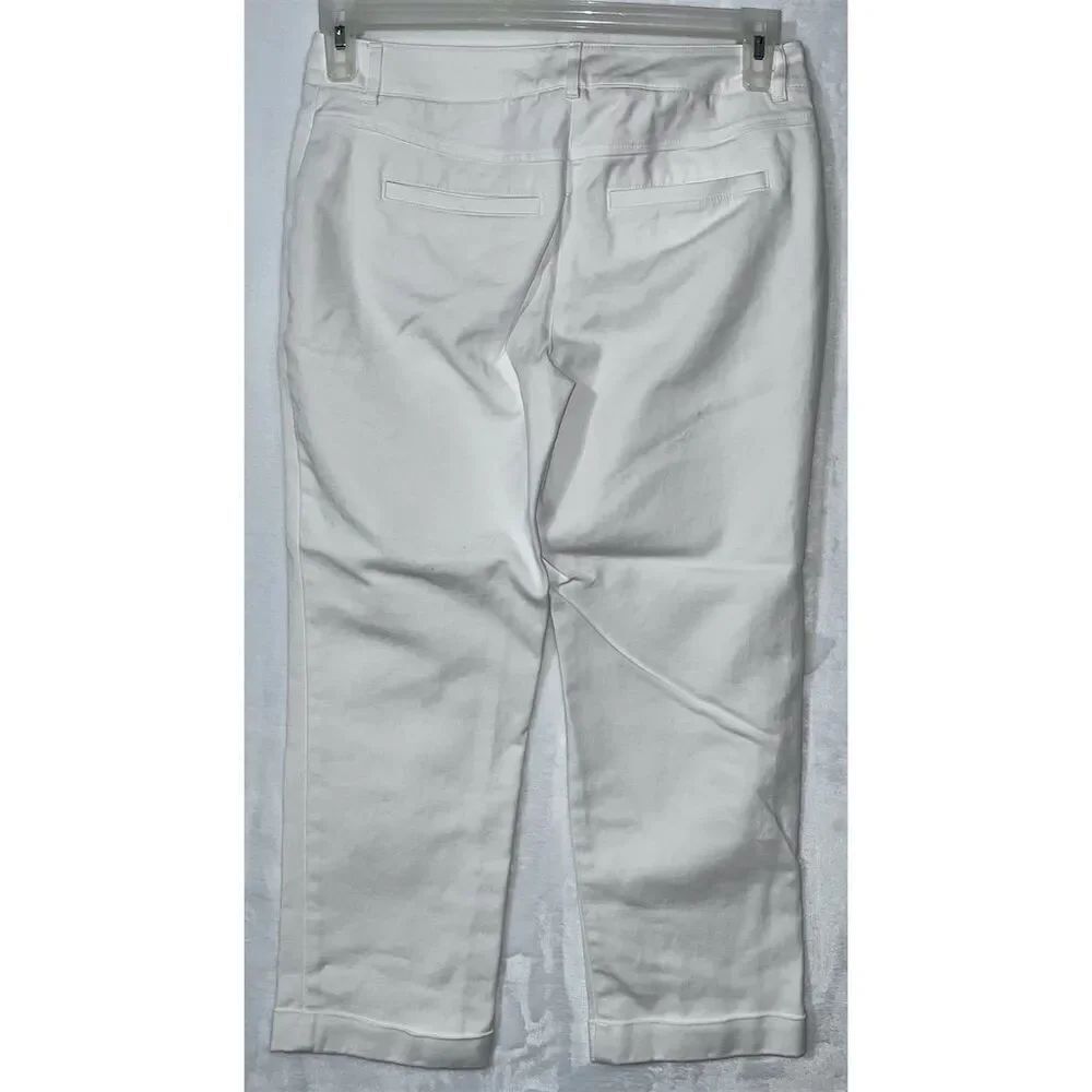 Chico's Women's So Slimming Crop Pants White Size XS Standard Casual. - Picture 4 of 9